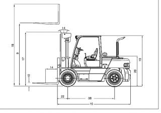 Doosan D90S-5 méretei