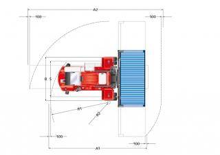 Kalmar DCF 100-45 E6 méretei