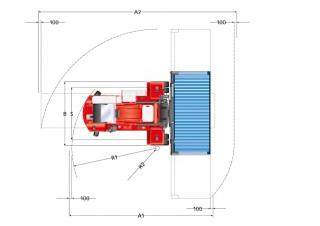 Kalmar DCF 80-45 E7 méretei