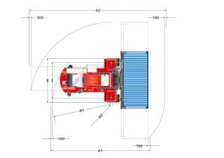 Kalmar DCF 80-45 E8 méretei