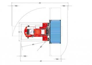 Kalmar DCF 90-45 E5 méretei