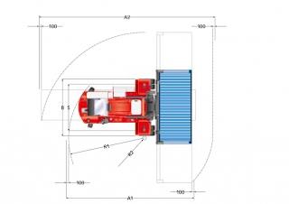 Kalmar DCF 90-45 E6 méretei