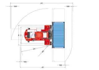 Kalmar DCF 90-45 E8 méretei