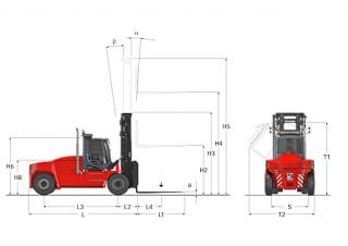Kalmar DCG 140-6 méretei