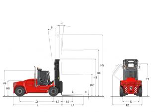 Kalmar DCG 70-35 E4 méretei