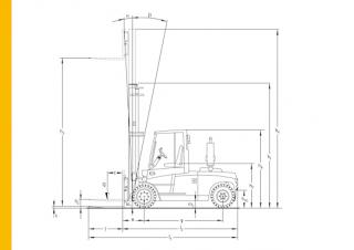 Jungheinrich DFG S80 méretei