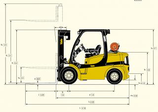 Yale GDP 40 VX 6 méretei