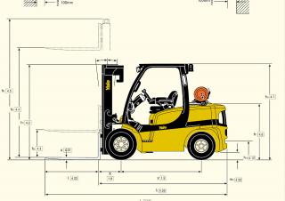 Yale GDP 45 VX 6 méretei