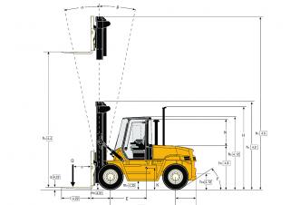 Yale GDP 80 DB méretei