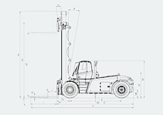 Linde H 200/1200 D méretei