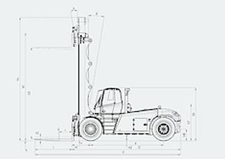 Linde H 300/1200 D méretei