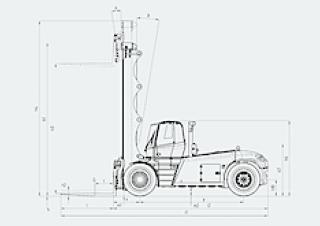 Linde H 320/1200 D méretei