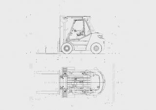 Linde H80/900D méretei