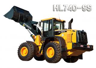 Gumikerekes homlokrakodók Hyundai HL740-9S