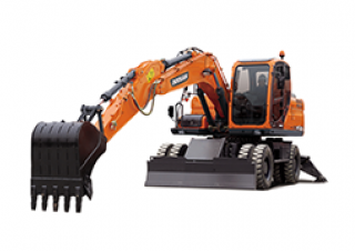 Gumikerekes kotrók Doosan DX140W