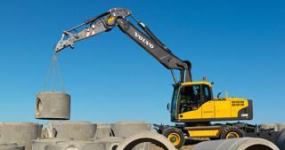 Gumikerekes kotrók Volvo EW210C