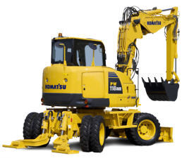 Gumikerekes kotrók Komatsu PW118MR-8