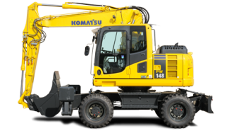 Gumikerekes kotrók Komatsu PW148-8