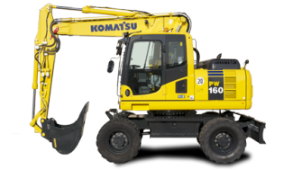 Gumikerekes kotrók Komatsu PW160-8