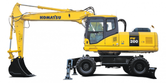 Gumikerekes kotrók Komatsu PW200-7E0
