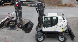 Gumikerekes kotrók Terex TW 110