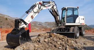 Gumikerekes kotrók Terex TW 110