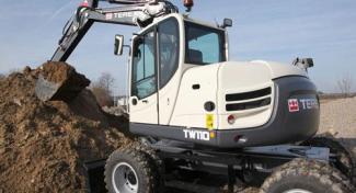 Gumikerekes kotrók Terex TW 110