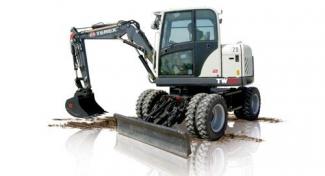 Gumikerekes kotrók Terex TW 70