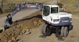 Gumikerekes kotrók Terex TW 85