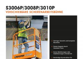 Ollós emelők Gumikerekes ollós személyemelők Snorkel S3010P