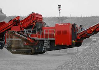 Kőtörmelék ujrahasznostó telepek Terex-Finlay C 1550 P