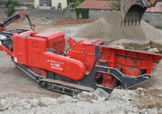 Kőtörmelék ujrahasznostó telepek Terex-Finlay I 100