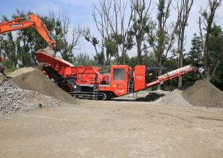 Kőtörmelék ujrahasznostó telepek Terex-Finlay I 140