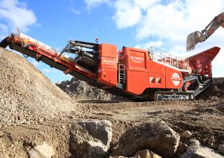 Kőtörmelék ujrahasznostó telepek Terex-Finlay I 140