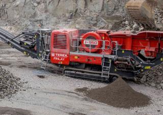 Kőtörmelék ujrahasznostó telepek Terex-Finlay J 1160