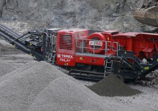 Kőtörmelék ujrahasznostó telepek Terex-Finlay J 1160