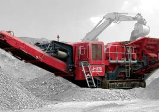 Kőtörmelék ujrahasznostó telepek Terex-Finlay J 1175