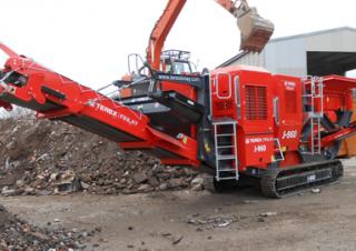 Kőtörmelék ujrahasznostó telepek Terex-Finlay J 960