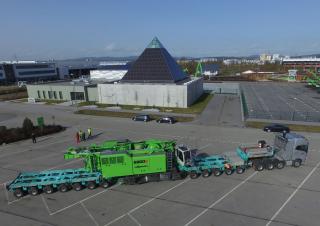Lánctalpas daruk - rácsos gém Sennebogen 6300E
