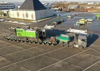 Lánctalpas daruk - rácsos gém Sennebogen 6300E