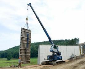 Lánctalpas daruk - teleszkópos gém Sennebogen 613 R