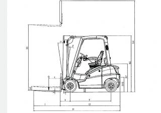 Linde H18D méretei