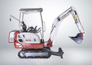 Minikotrók Takeuchi TB 216 Hybrid