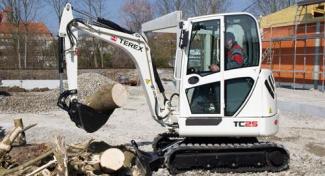 Minikotrók Terex TC 25