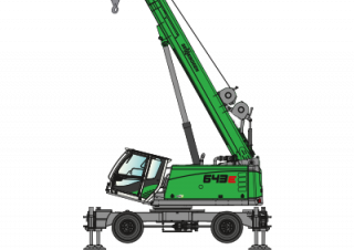 Mobildaruk - teleszkópos gém Sennebogen 643E