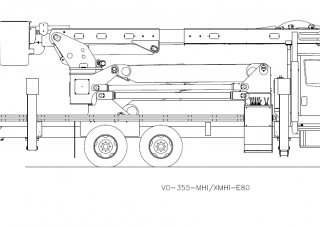 Gémes személyemelők Tehergépkocsira szerelt csuklógémes munkaállványok Versalift VO-355XMHI-E80
