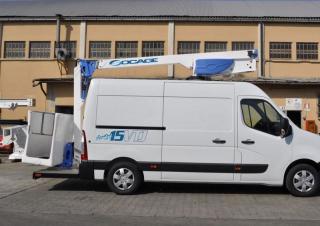 Teleszkópgémes személyemelők Tehergépkocsira szerelt teleszkópos munkaállványok Socage forSte 15 VTJ