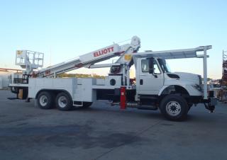 Teleszkópgémes személyemelők Tehergépkocsira szerelt teleszkópos munkaállványok Elliott Equipment I85F HiReach