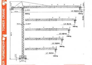 Toronydaruk - merevgém - felülforgó Terex Peiner SK 96-F-TS 14.3