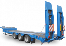 Alacsony és lépcsőspadlós félpótkocsik Schwarzmüller 3-axle low loader semitrailer with offset platform